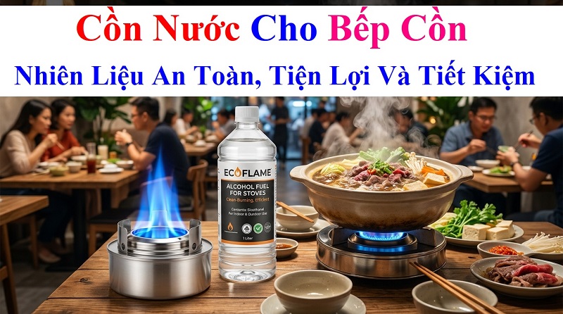 Cồn Nước Cho Bếp Cồn – Giải Pháp Nhiên Liệu An Toàn, Tiện Lợi Và Tiết Kiệm